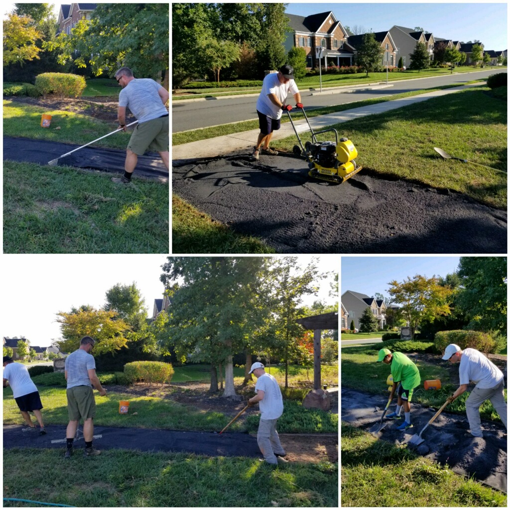Volunteers hard at work upgrading a section of the trail system thumbnail