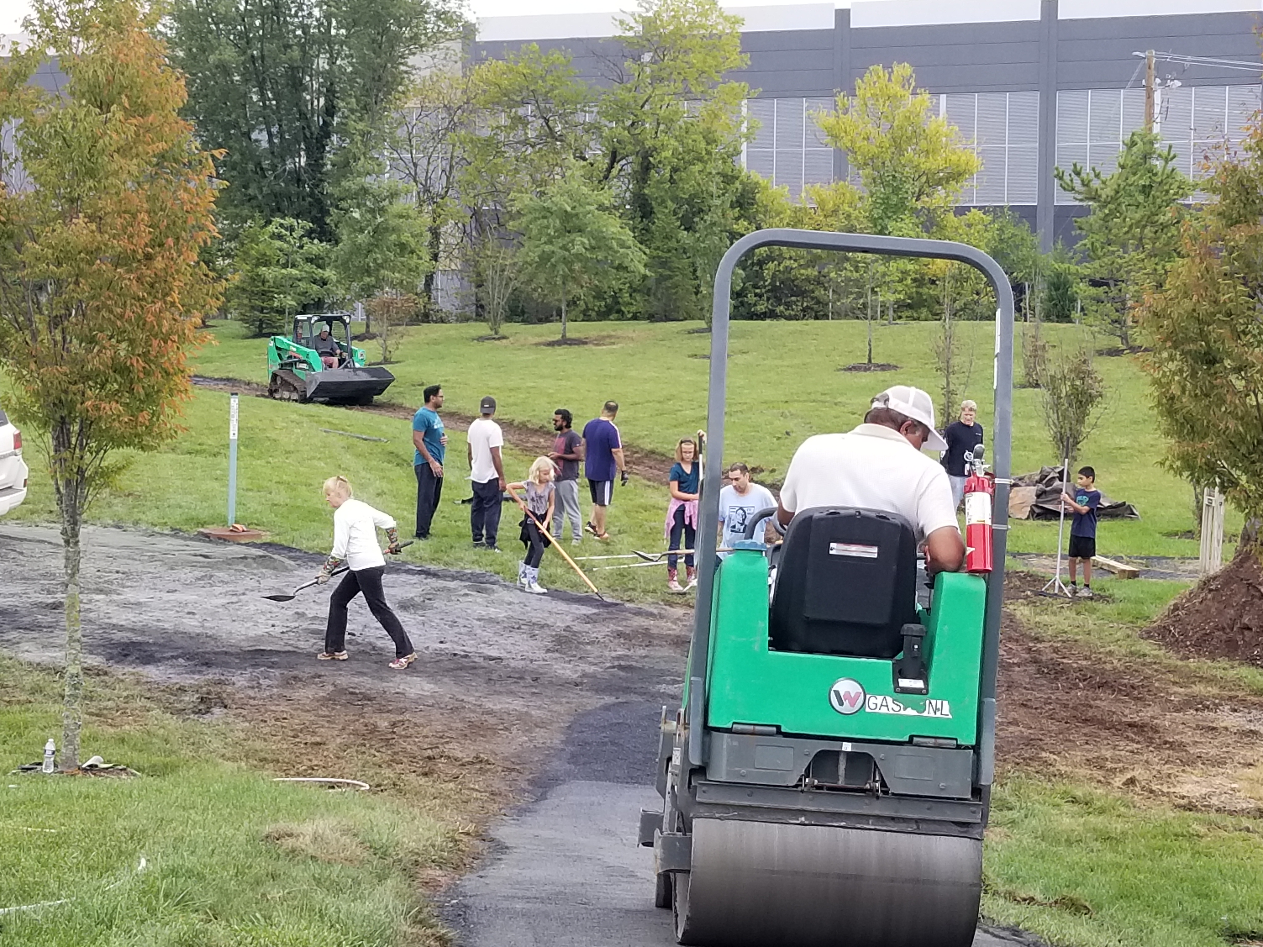 Volunteers hard at work upgrading a section of the trail system thumbnail