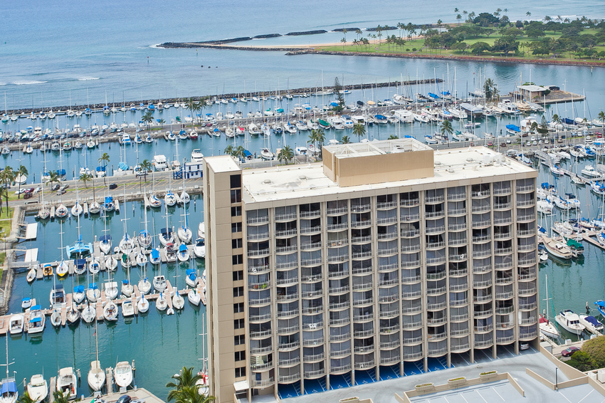 View of Ilikai Marina from the mauka (mountain) side thumbnail