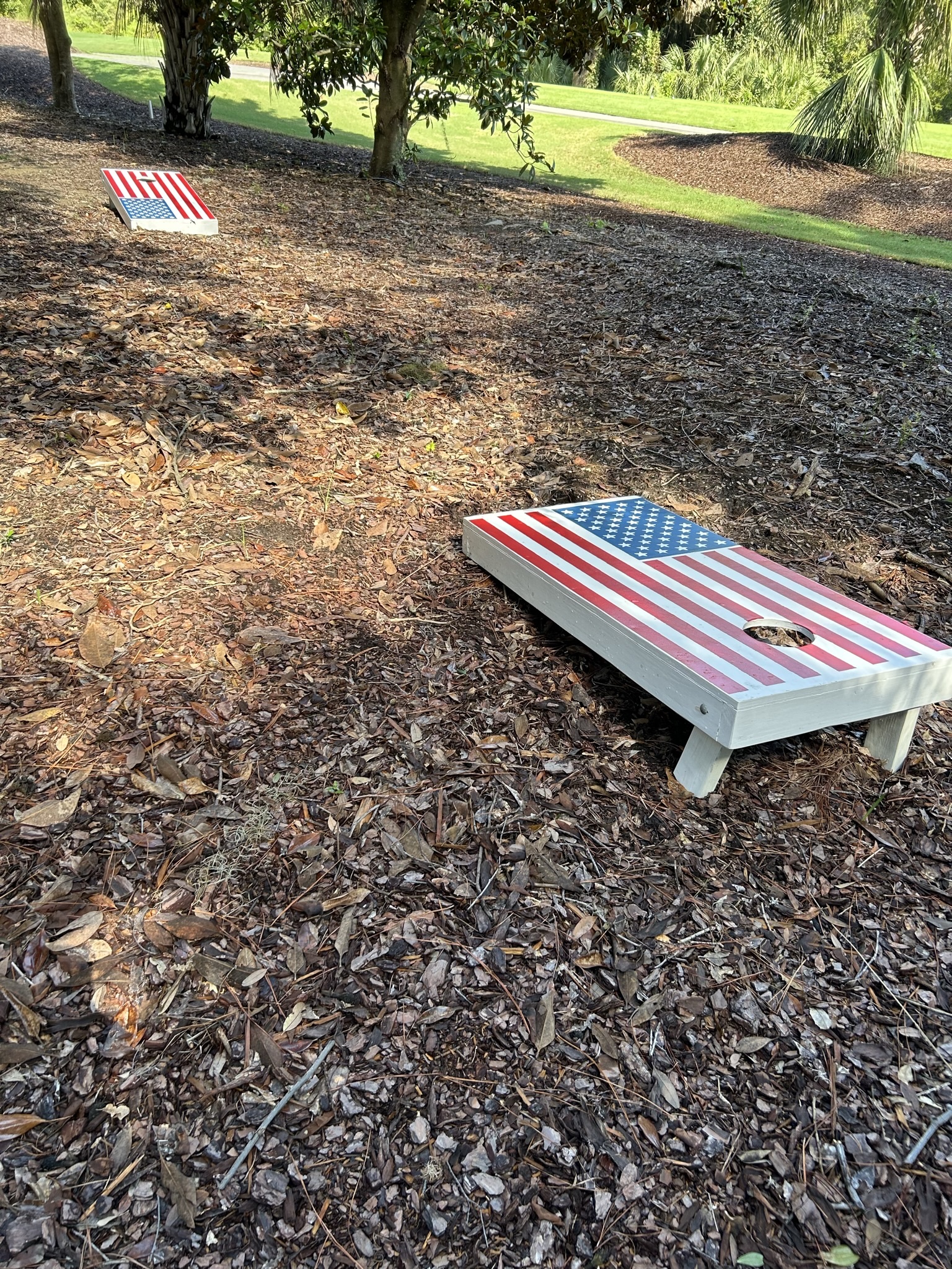 Corn hole by the clubhouse, donated by a resident thumbnail