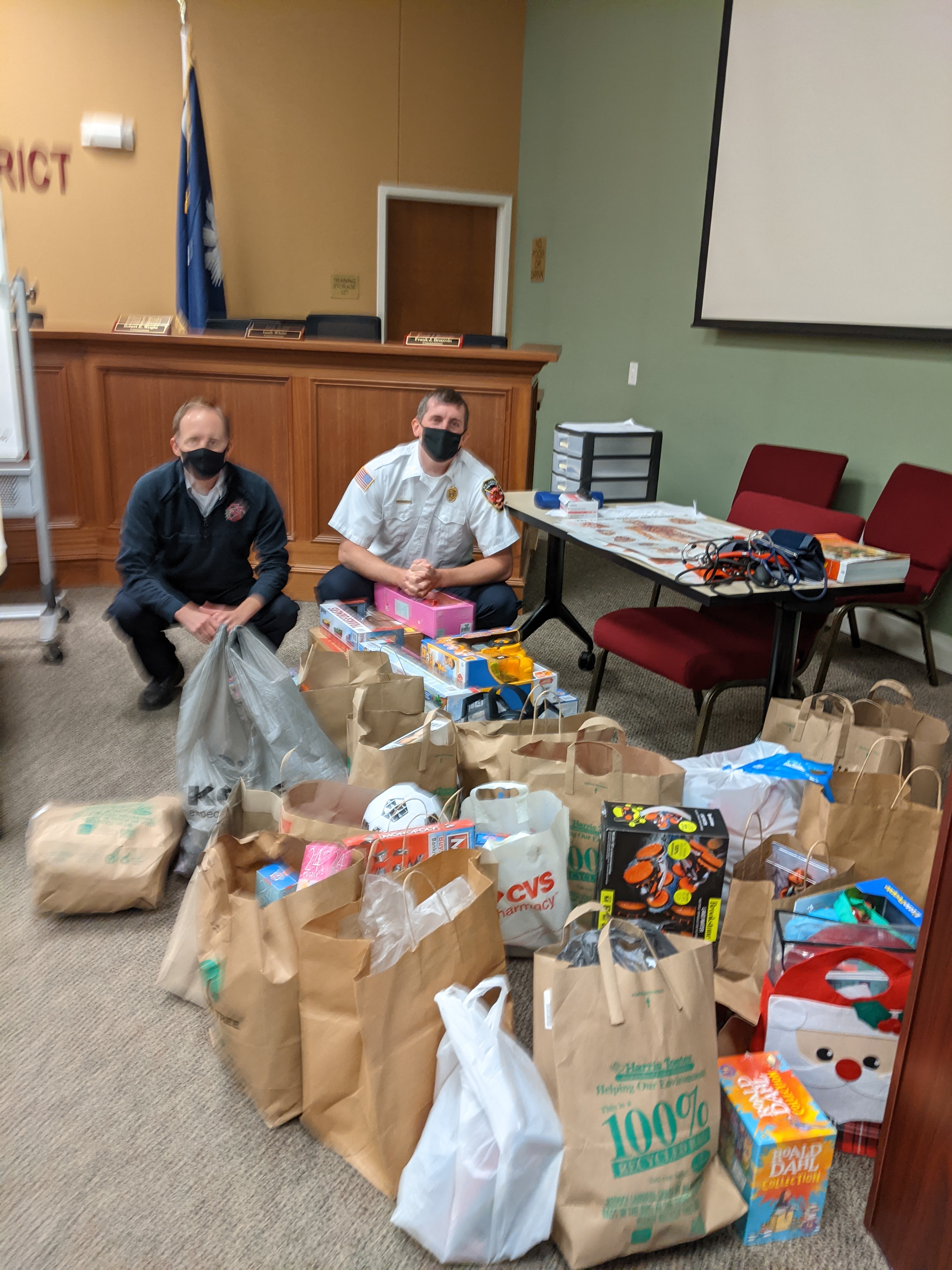 Stuff a truck donations for fire department Christmas drive thumbnail