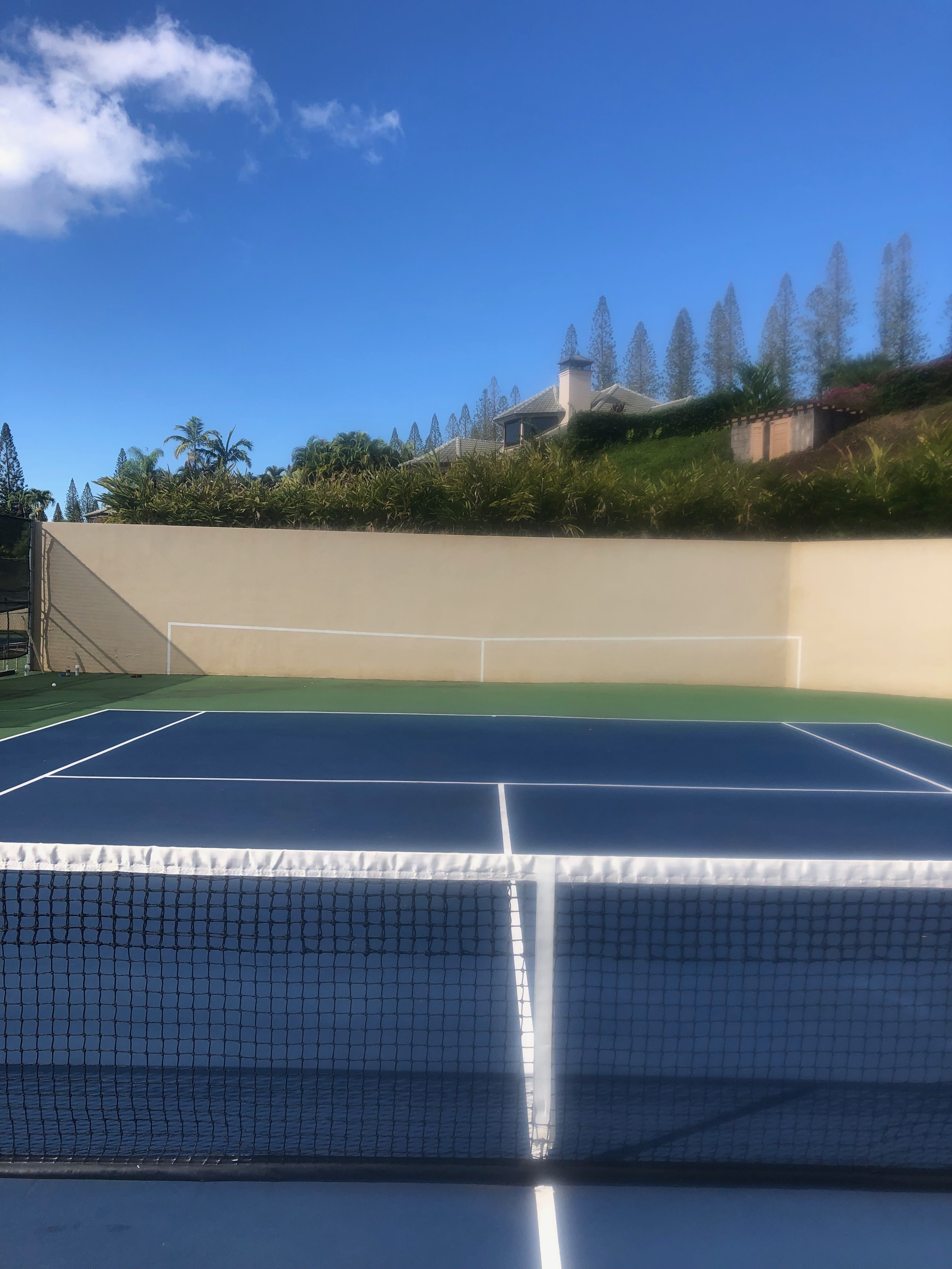 Tennis court with practice wall thumbnail