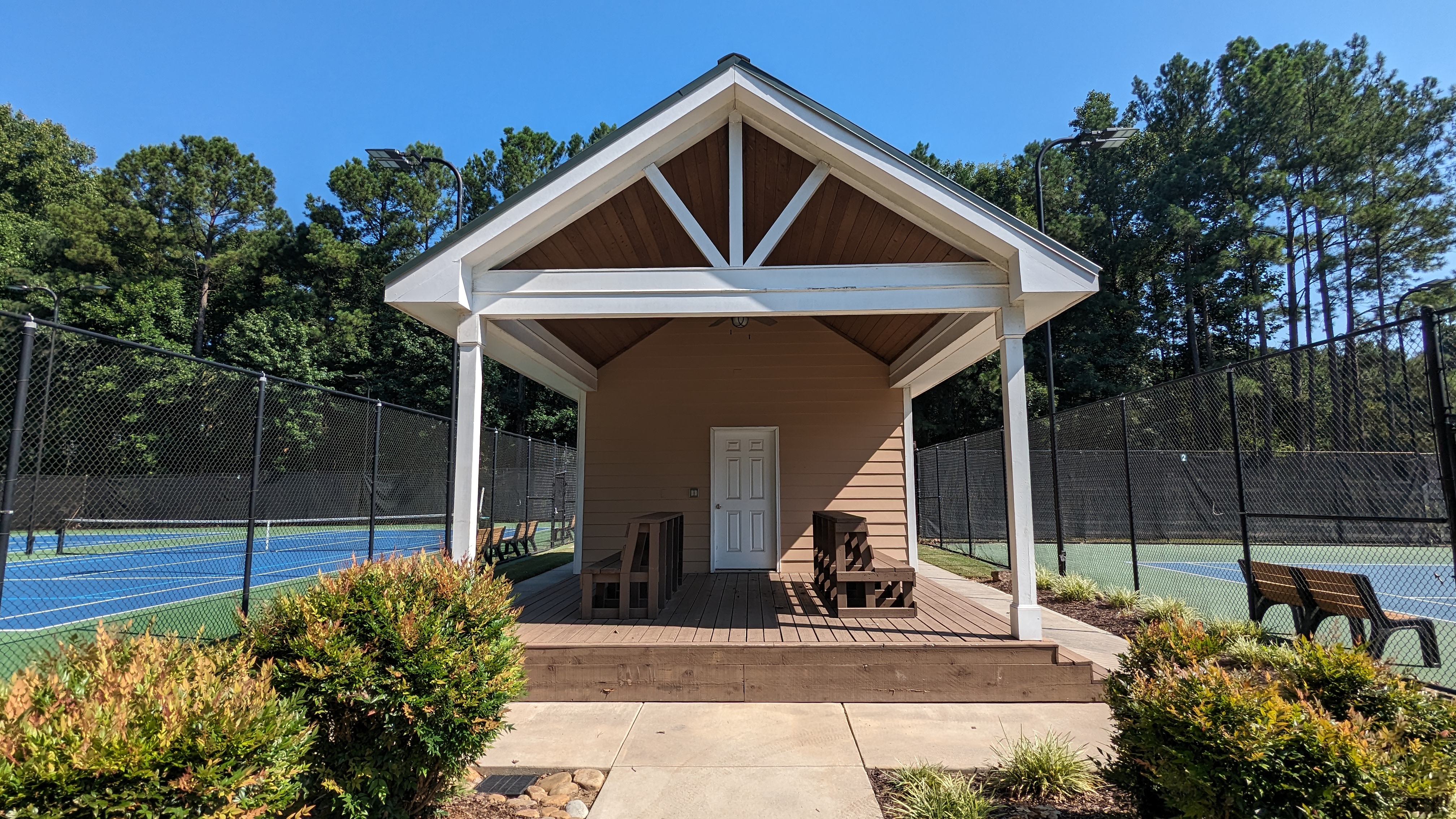One of our tennis pavilions.