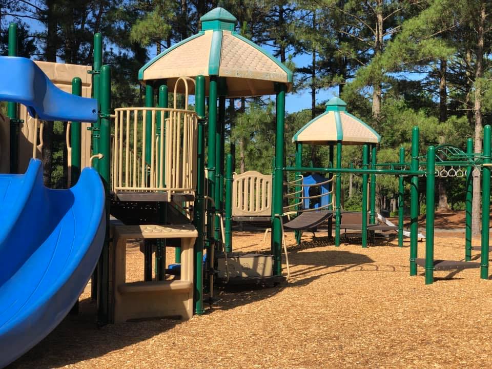 For non-swimming entertainment near the pool find a picnic gazebo. a playground for the youngsters and a basketball court/horseshoe pit for youths and adults. thumbnail